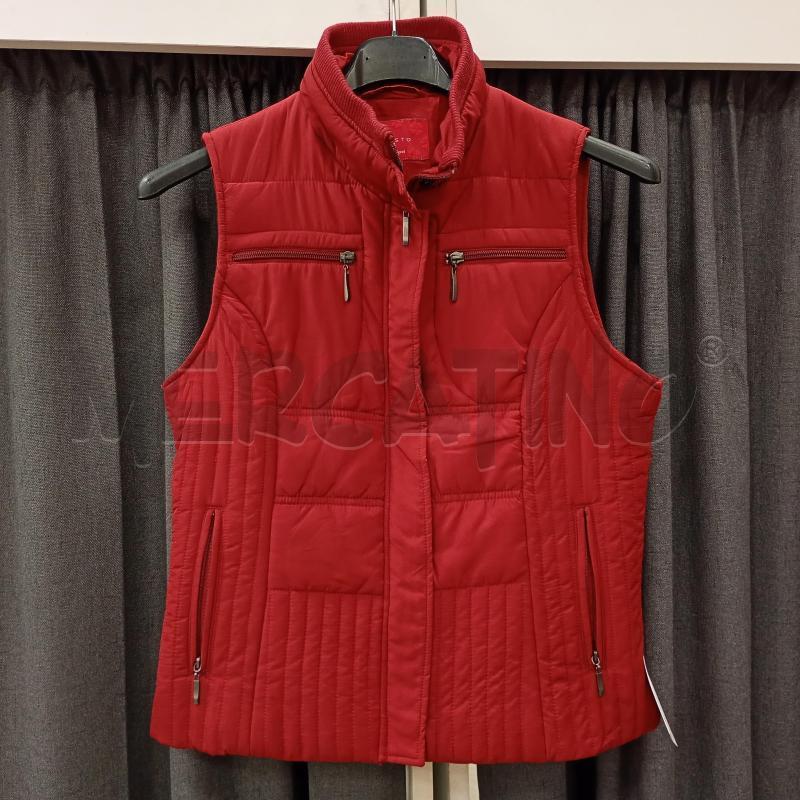 GILET DONNA ESISTO CONBIPEL ROSSO 40GRAMMNI ZIP TASCHINI | Mercatino dell'Usato Burolo 1
