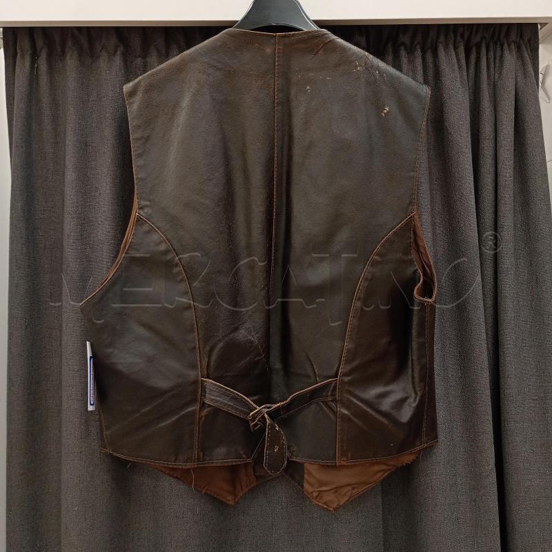 GILET UOMO VERA PELLE VINTAGE MARRONE | Mercatino dell'Usato Burolo 2