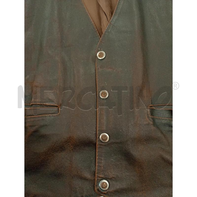 GILET UOMO VERA PELLE VINTAGE MARRONE | Mercatino dell'Usato Burolo 3