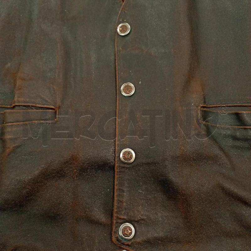 GILET UOMO VERA PELLE VINTAGE MARRONE | Mercatino dell'Usato Burolo 4