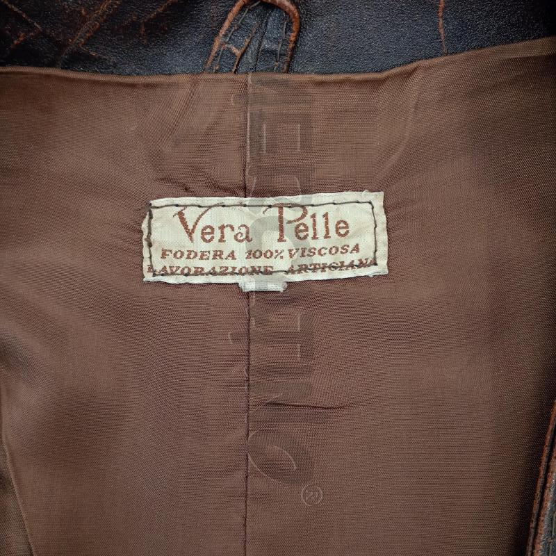 GILET UOMO VERA PELLE VINTAGE MARRONE | Mercatino dell'Usato Burolo 5