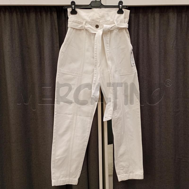 JEANS DONNA TWINSET  BIANCO CINTURINO BALOON | Mercatino dell'Usato Burolo 1