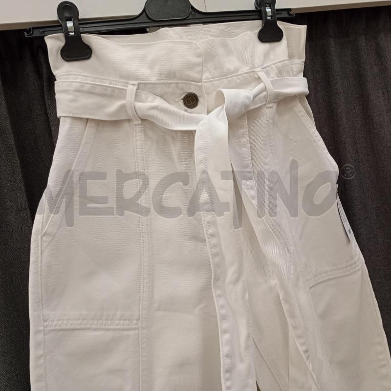 JEANS DONNA TWINSET  BIANCO CINTURINO BALOON | Mercatino dell'Usato Burolo 3