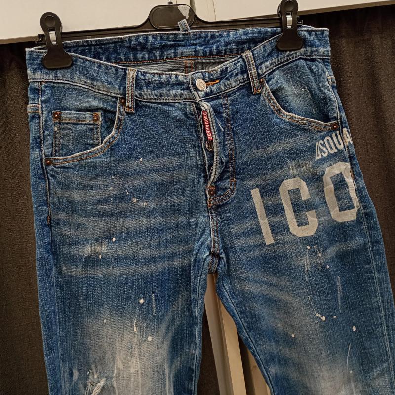 JEANS UOMO DSQUARED2 MACCHINE BIOANCHE | Mercatino dell'Usato Burolo 3