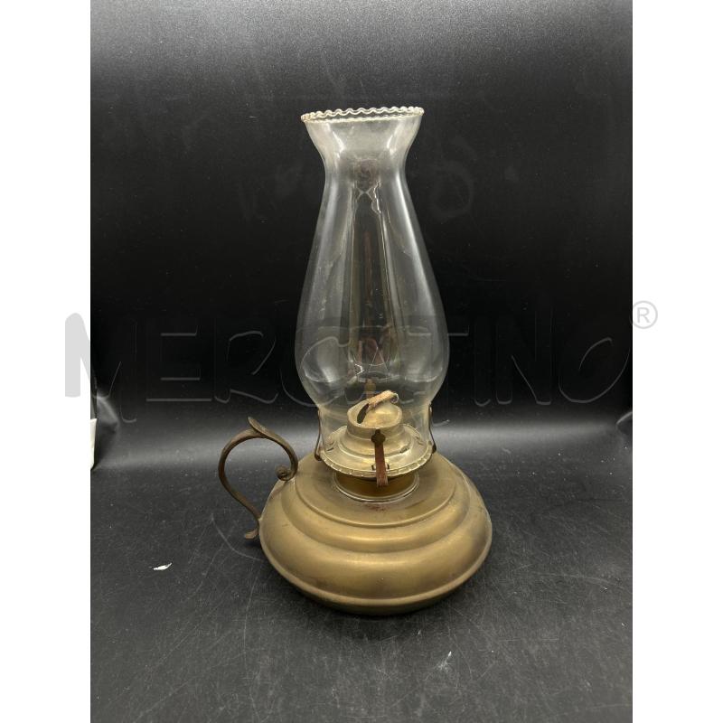 LAMPADA AD OLIO VETRO OTTONE | Mercatino dell'Usato Burolo 1