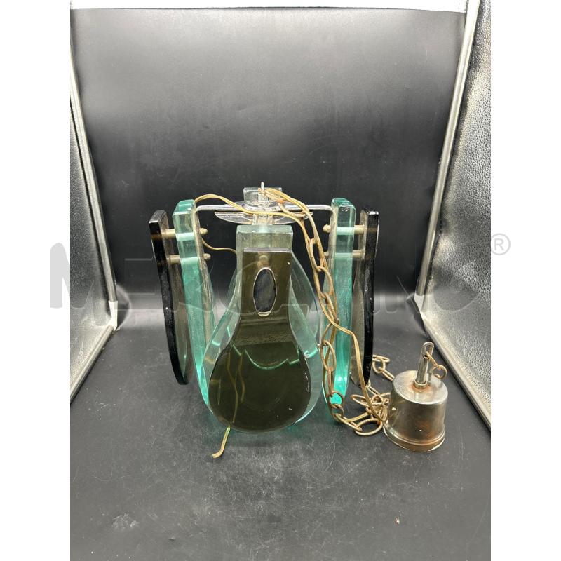 LAMPADA A SOSPENSIONE IN CRISTALLO ANNI 70 | Mercatino dell'Usato Burolo 1