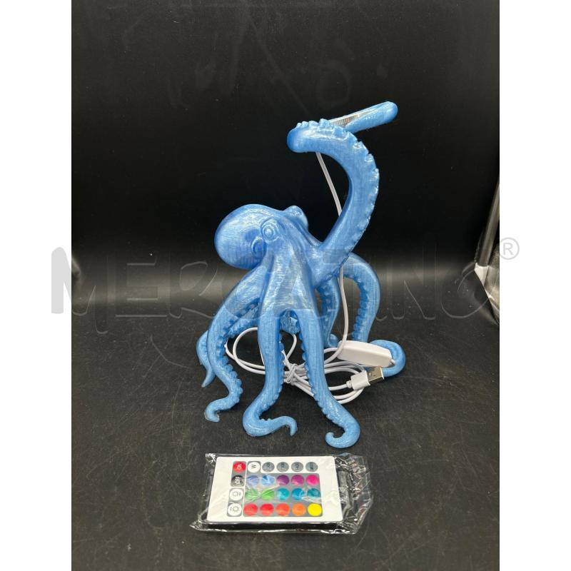 LAMPADA PIOVRA 3D AZZURRA  | Mercatino dell'Usato Burolo 1