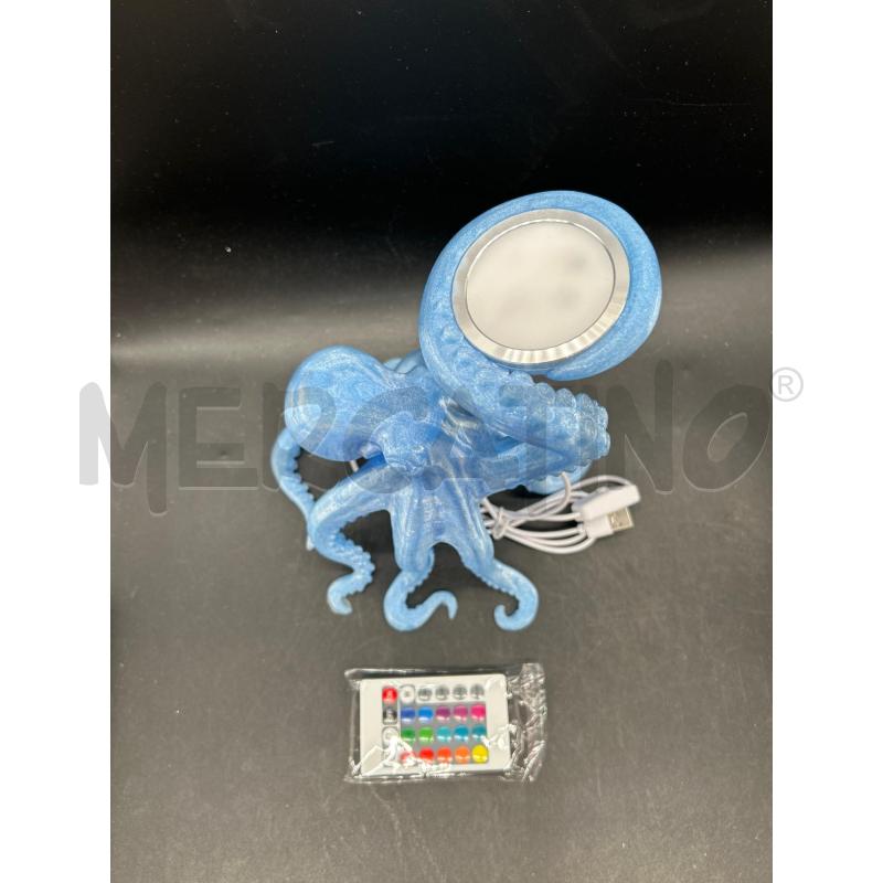 LAMPADA PIOVRA 3D AZZURRA  | Mercatino dell'Usato Burolo 2