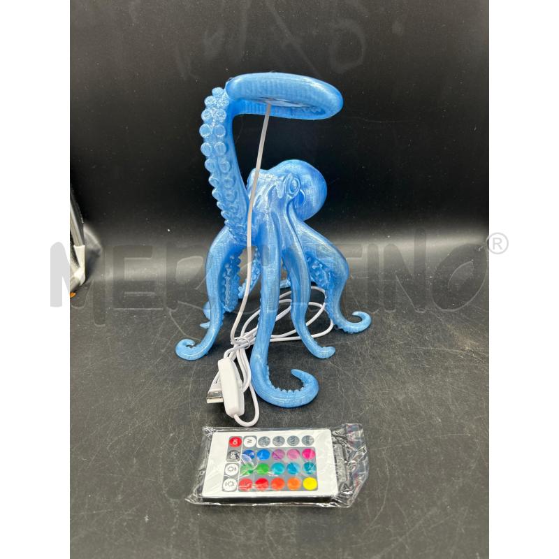 LAMPADA PIOVRA 3D AZZURRA  | Mercatino dell'Usato Burolo 3
