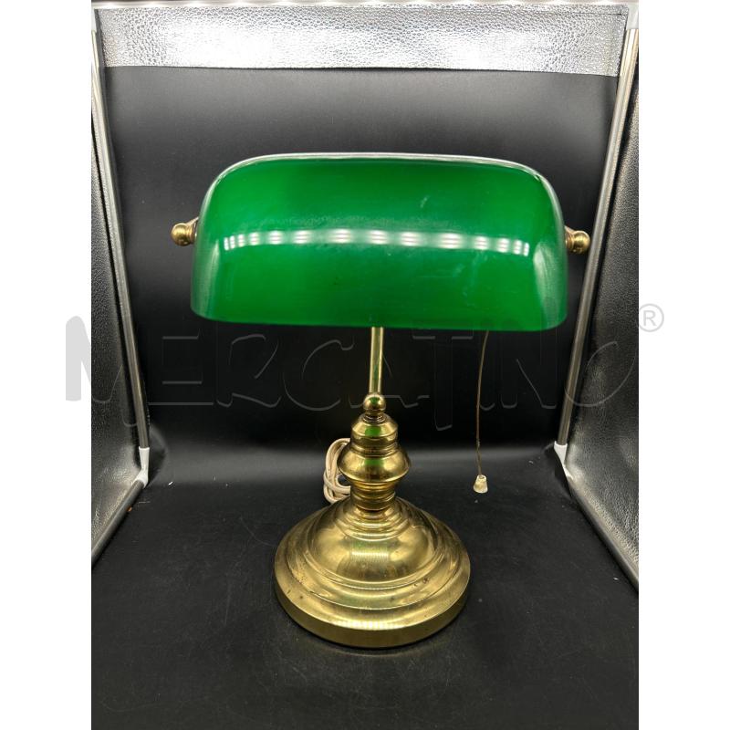 LAMPADA STILE MINISTERIALE VERDE DORATA | Mercatino dell'Usato Burolo 1