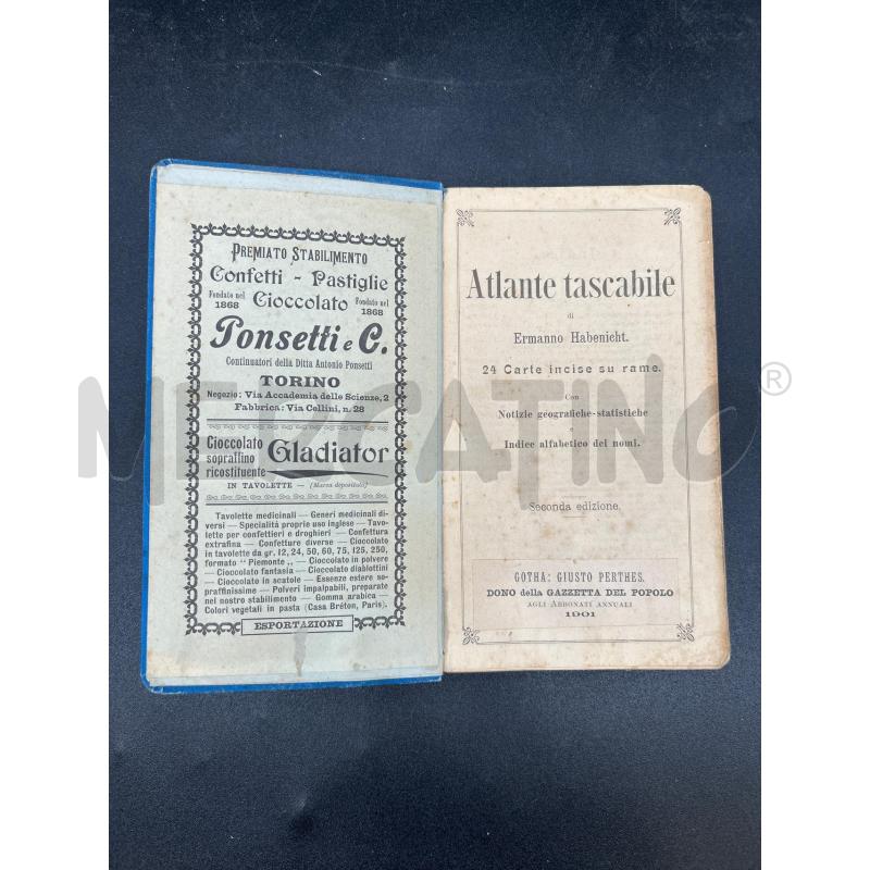 LIBRO ANTICO ATLANTE TASCABILE 1901 | Mercatino dell'Usato Burolo 2