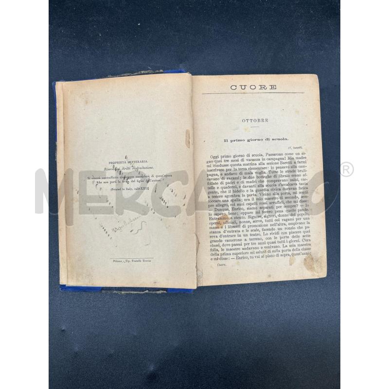 LIBRO ANTICO CUORE 1935 | Mercatino dell'Usato Burolo 3
