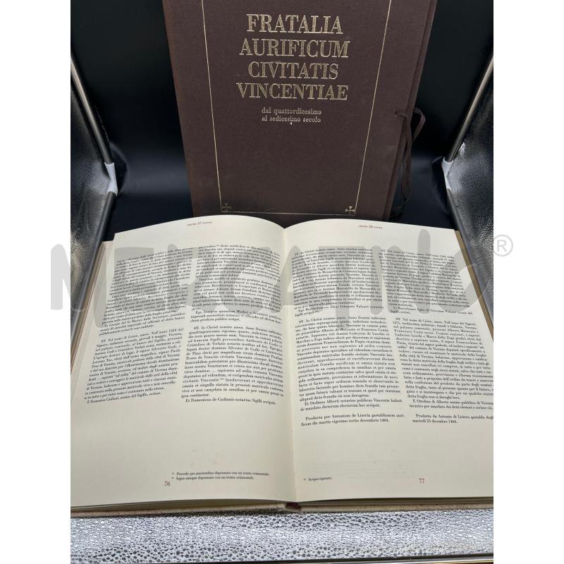 LIBRO FRATALIA AURIFICUM CIVITATIS VINCENTIAE | Mercatino dell'Usato Burolo 4