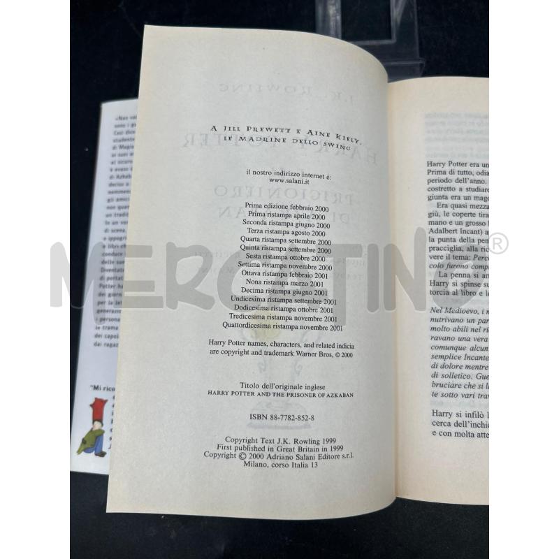 LIBRO HARRY POTTER E IL PRIGIONIERO DI AZKABAN | Mercatino dell'Usato Burolo 3