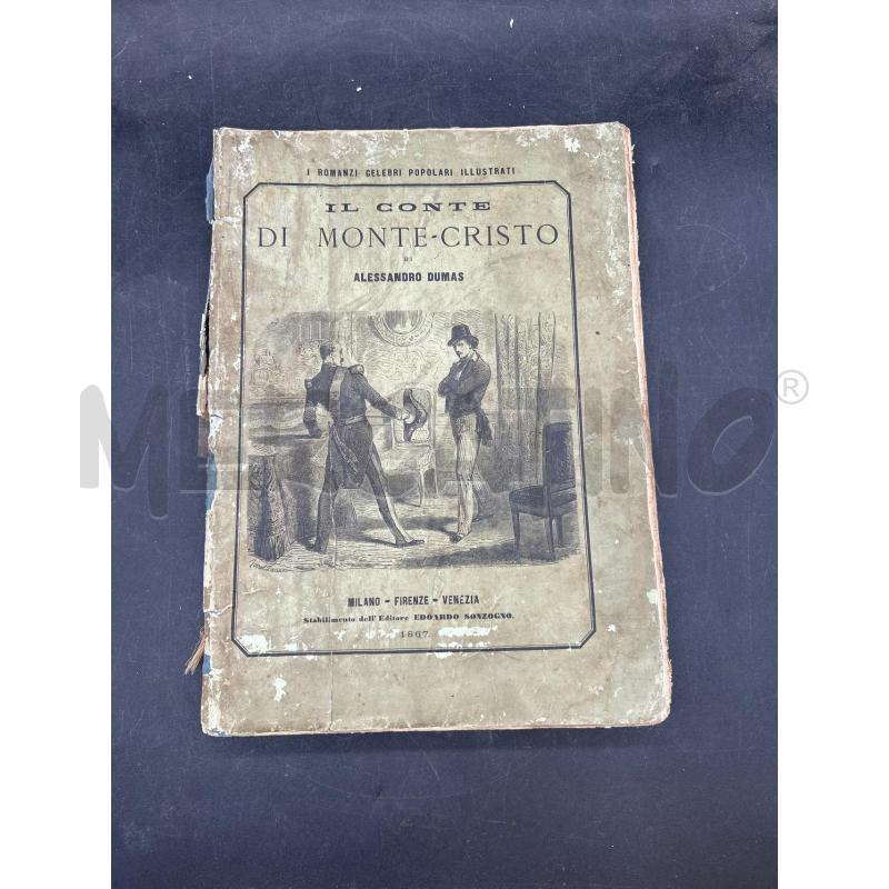 LIBRO IL CONTE DI MONTE-CRISTO 1867 | Mercatino dell'Usato Burolo 1