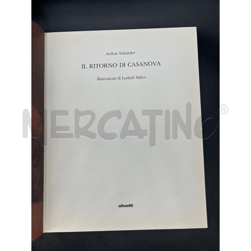 LIBRO OLIVETTI IL RITORNO DI CASANOVA | Mercatino dell'Usato Burolo 2