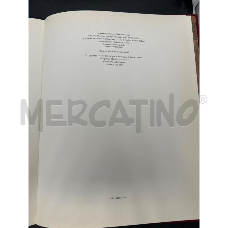 LIBRO OLIVETTI IL RITORNO DI CASANOVA | Mercatino dell'Usato Burolo 5