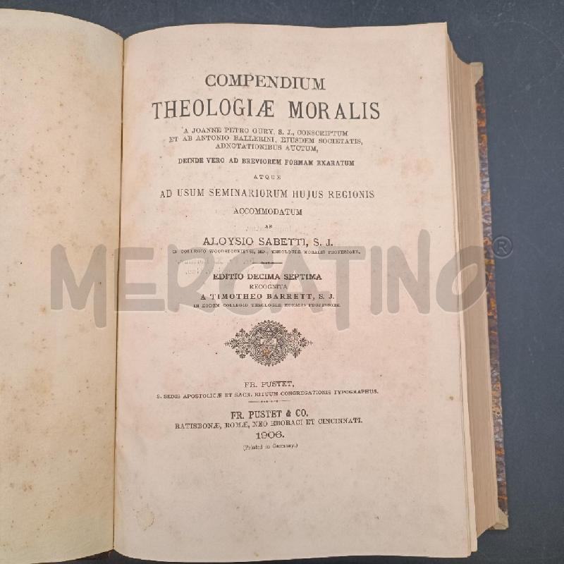 LIBRO THEOLOGIE MORALIS | Mercatino dell'Usato Burolo 1