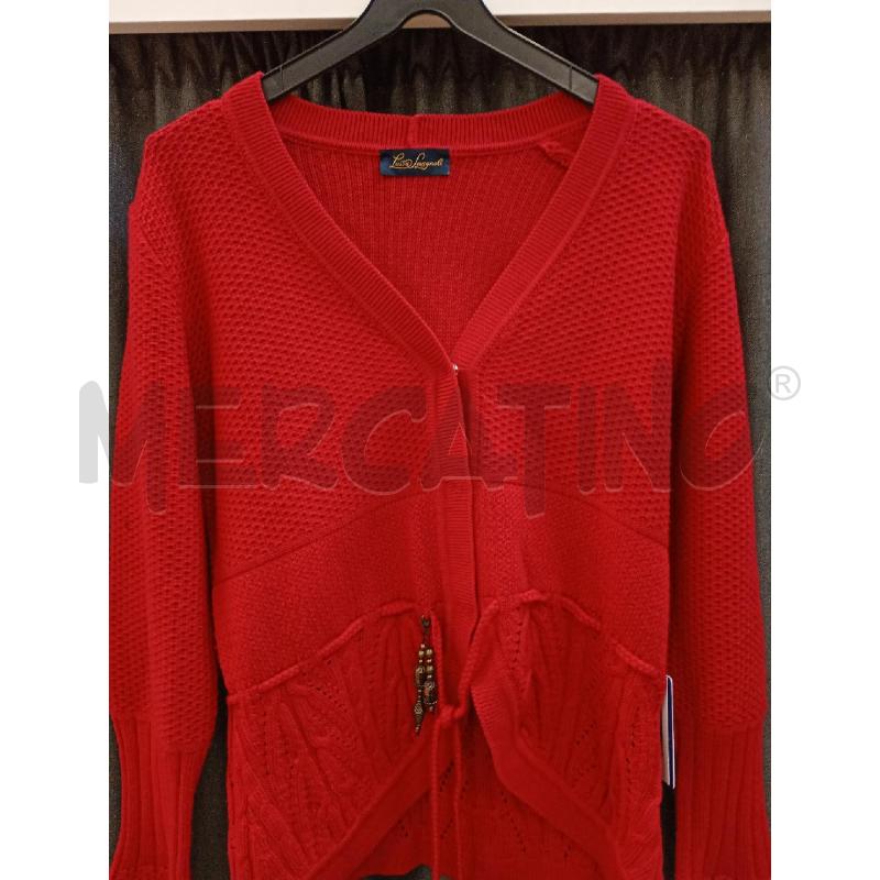 MAGLIONE DONNA LUISA SPAGNOLI ROSSO TRICO SCOLLO V | Mercatino dell'Usato Burolo 2