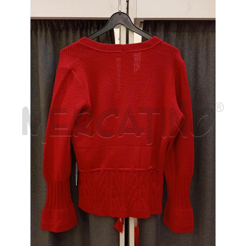MAGLIONE DONNA LUISA SPAGNOLI ROSSO TRICO SCOLLO V | Mercatino dell'Usato Burolo 3