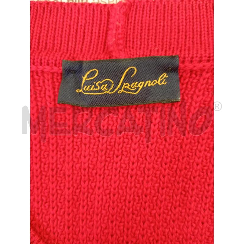 MAGLIONE DONNA LUISA SPAGNOLI ROSSO TRICO SCOLLO V | Mercatino dell'Usato Burolo 4