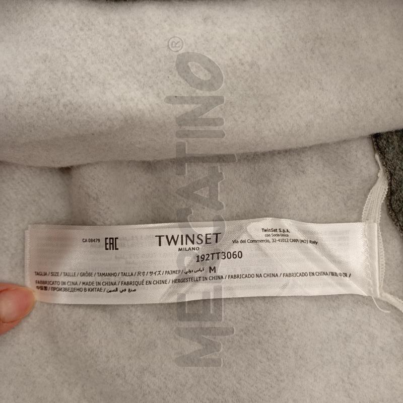 MAGLIONE DONNA TWINSET GRIGIO TRECCE LANA | Mercatino dell'Usato Burolo 5