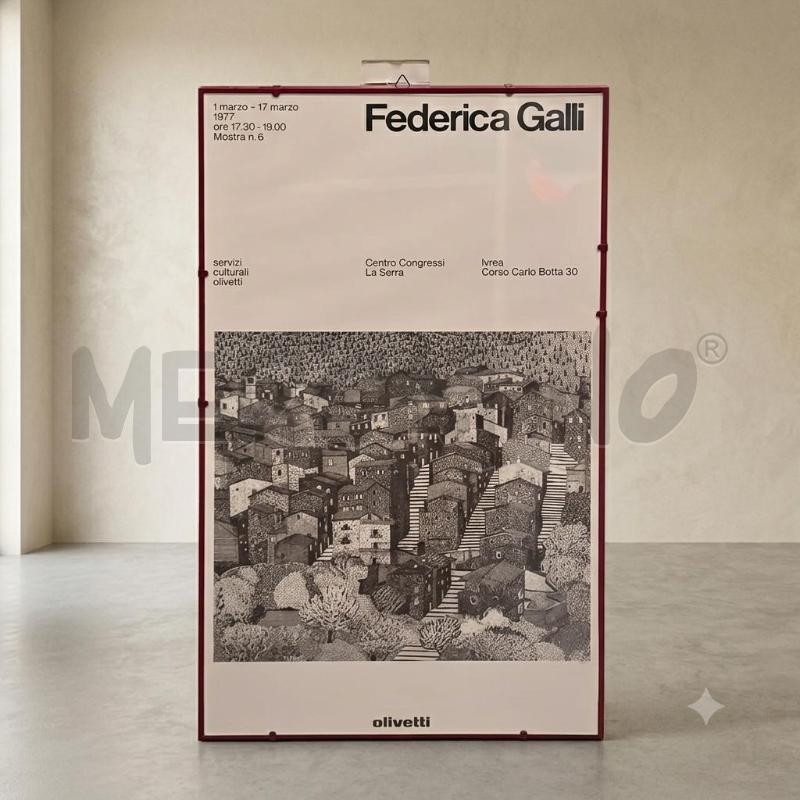 MANIFESTO OLIVETTIFEDERICA GALLI 1977  | Mercatino dell'Usato Burolo 1
