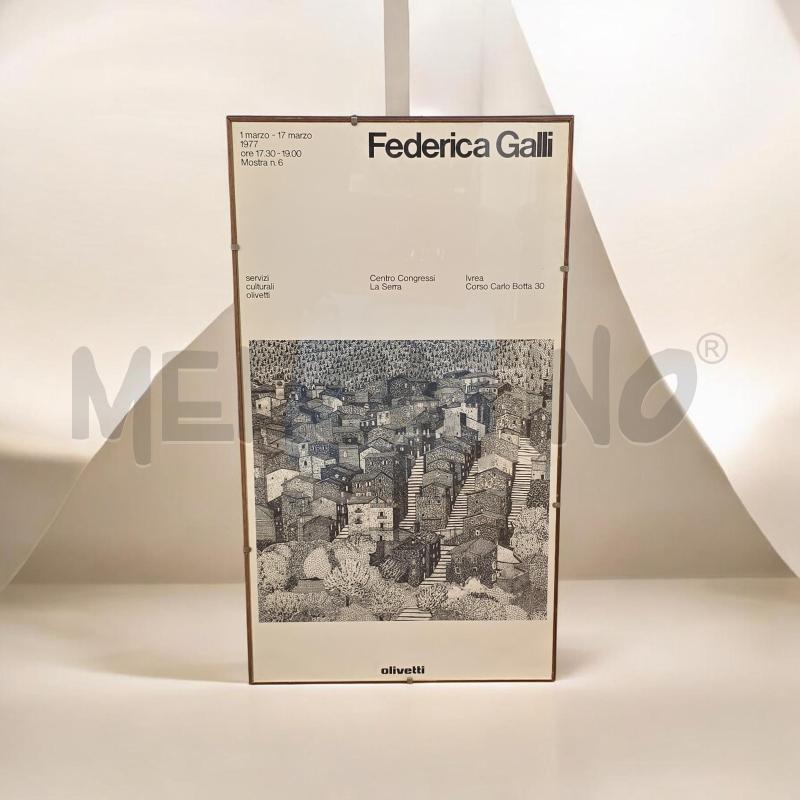 MANIFESTO OLIVETTI FEDERICA GALLI 1977 | Mercatino dell'Usato Burolo 1
