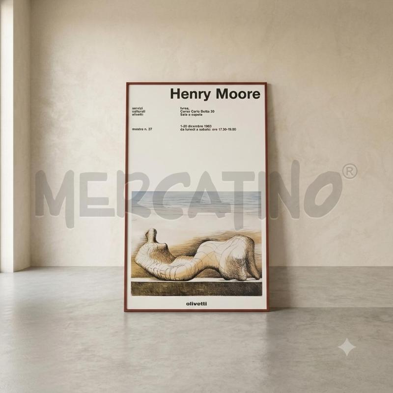 MANIFESTO OLIVETTI HENRY MOORE 1983  | Mercatino dell'Usato Burolo 1