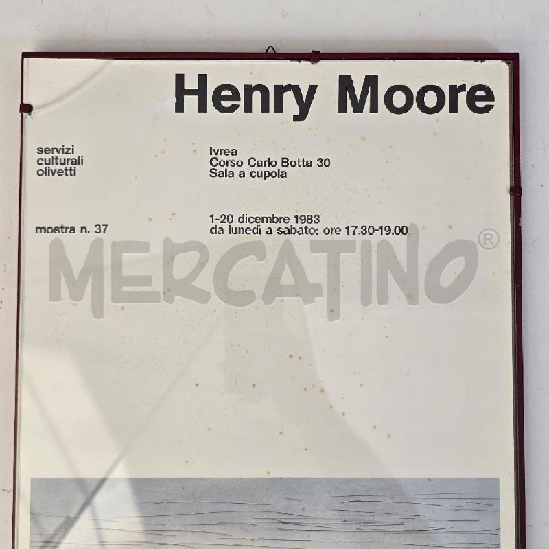 MANIFESTO OLIVETTI HENRY MOORE 1983  | Mercatino dell'Usato Burolo 3