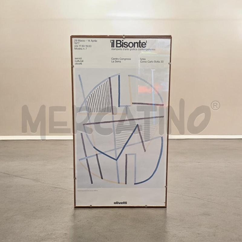 MANIFESTO OLIVETTI IL BISONTE 1977  | Mercatino dell'Usato Burolo 1