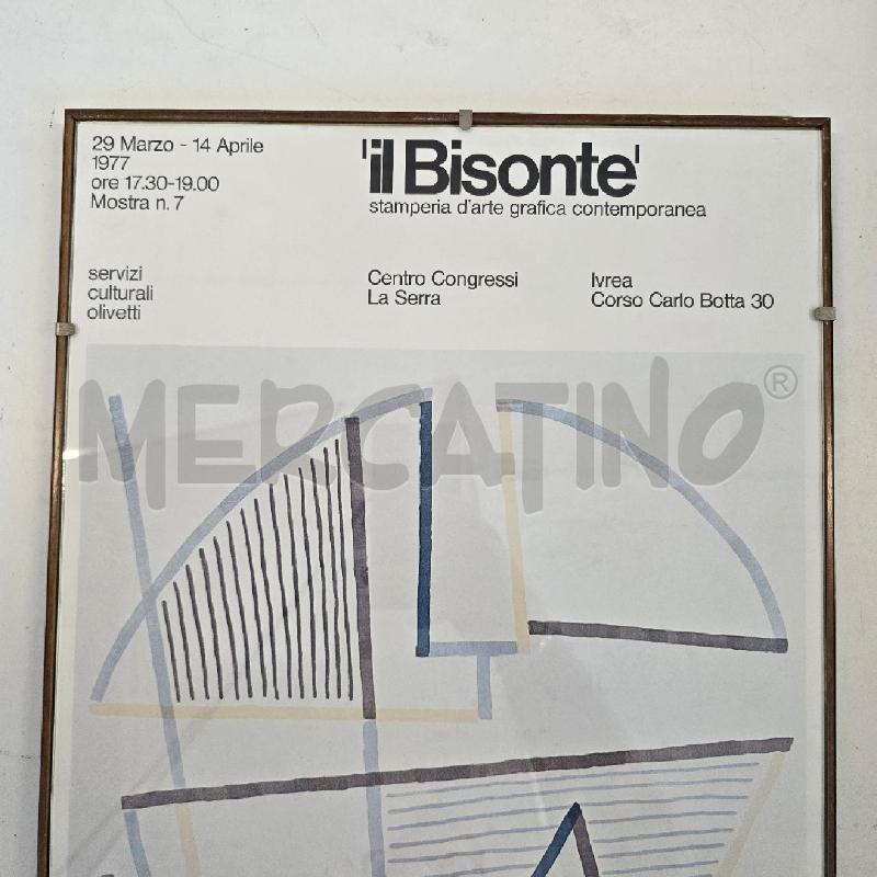 MANIFESTO OLIVETTI IL BISONTE 1977  | Mercatino dell'Usato Burolo 3