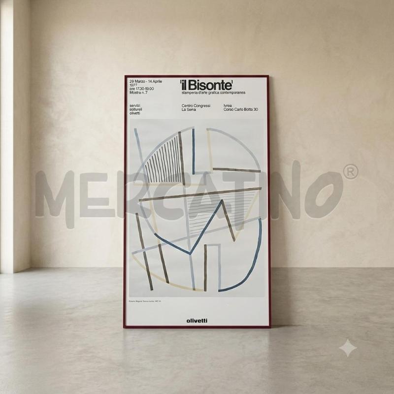 MANIFESTO OLIVETTI IL BISONTE 1977  | Mercatino dell'Usato Burolo 1