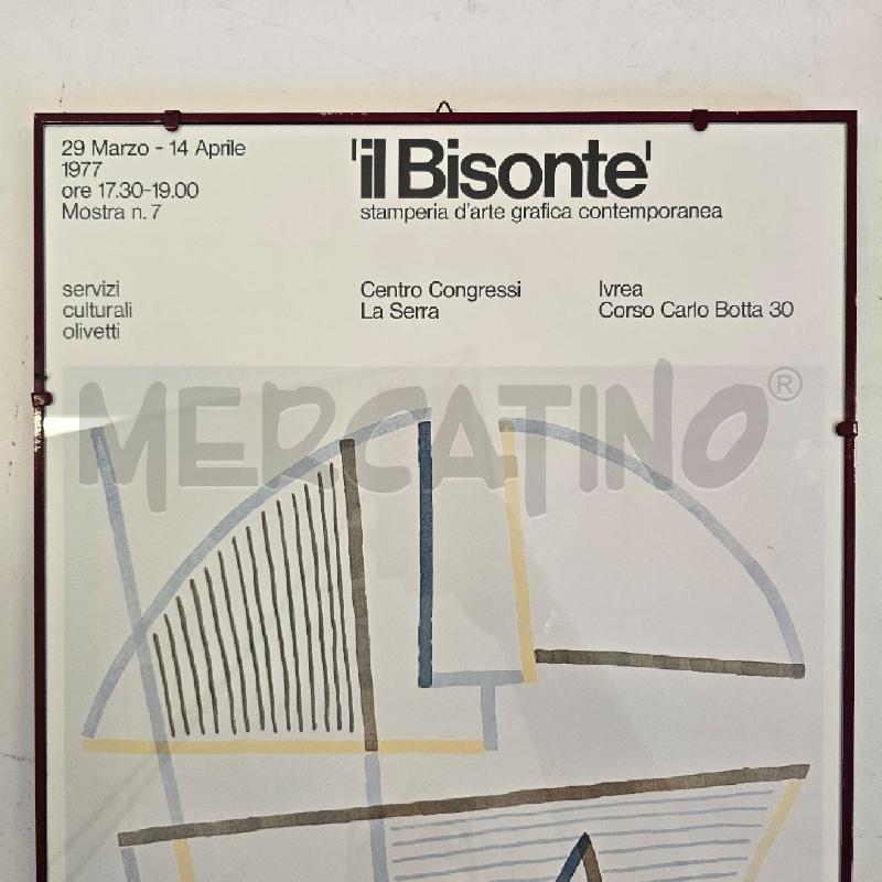 MANIFESTO OLIVETTI IL BISONTE 1977  | Mercatino dell'Usato Burolo 3