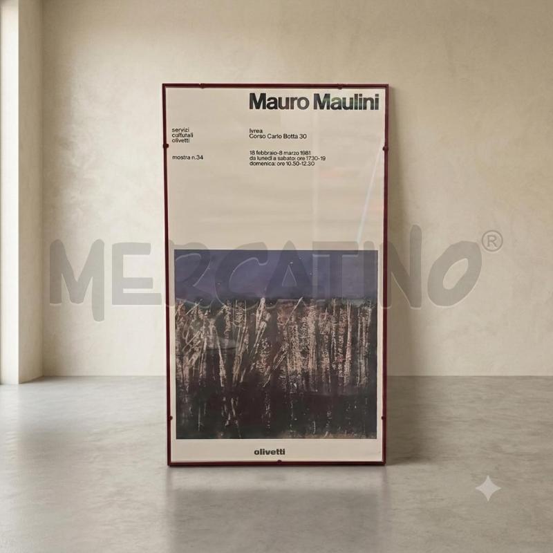 MANIFESTO OLIVETTI MAURO MAULINI 1981 | Mercatino dell'Usato Burolo 1