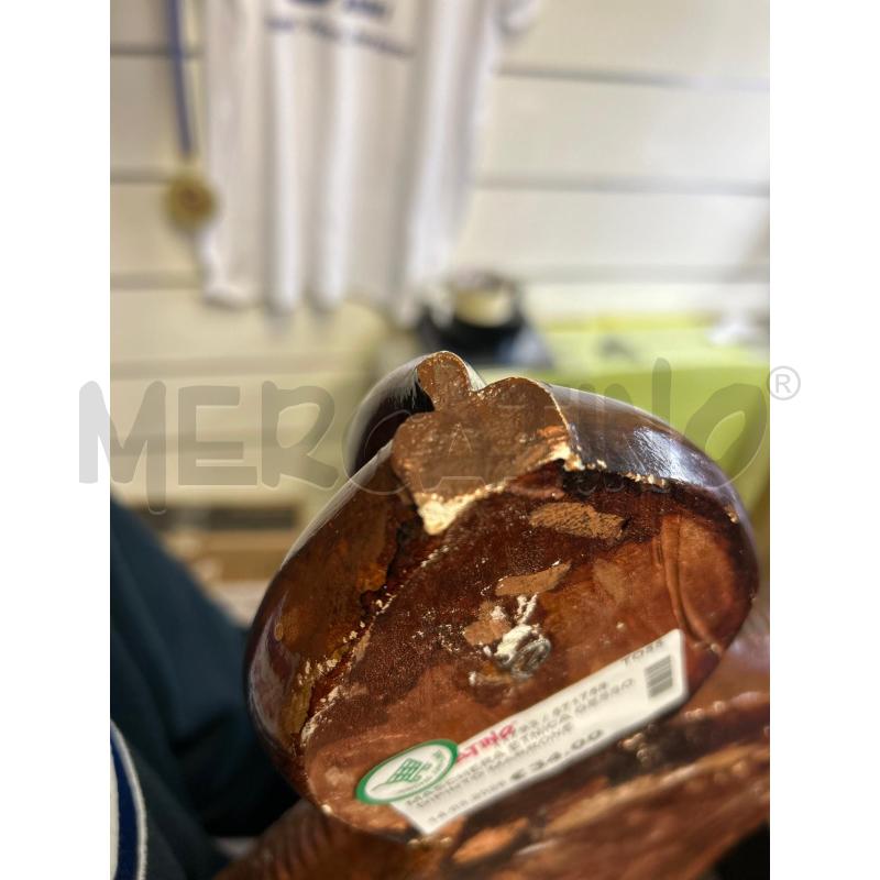 MASCHERA ETNICA GESSO DIPINTO MARRONE CON SCHEGGIATURA | Mercatino dell'Usato Burolo 5