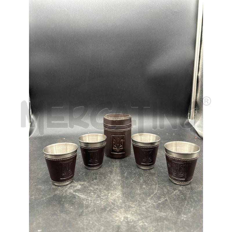 MINI TAZZINE ACCIAIO PZ4 + CUSTODIA PELLE | Mercatino dell'Usato Burolo 1