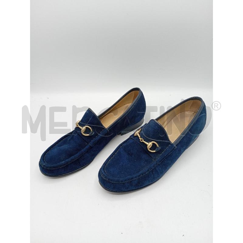 MOCASSINI DONNA GUCCI BLU SCURO CON FIBIA DORATA | Mercatino dell'Usato Burolo 3