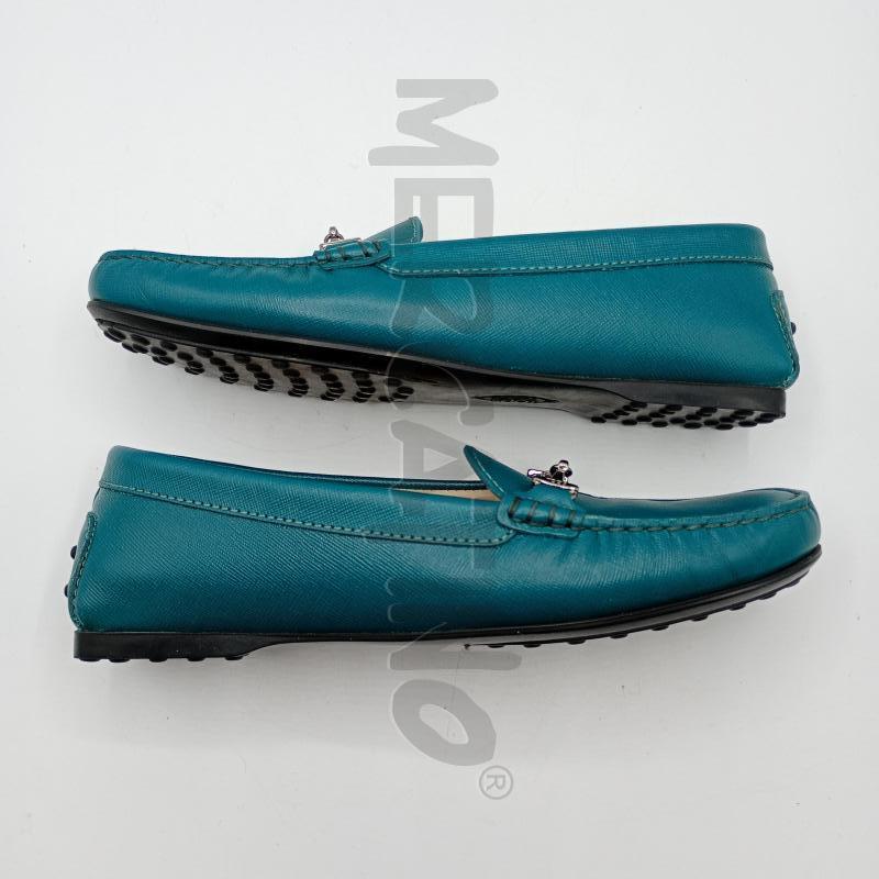 MOCASSINI DONNA TODS VERDE FIDIA METALLO | Mercatino dell'Usato Burolo 2