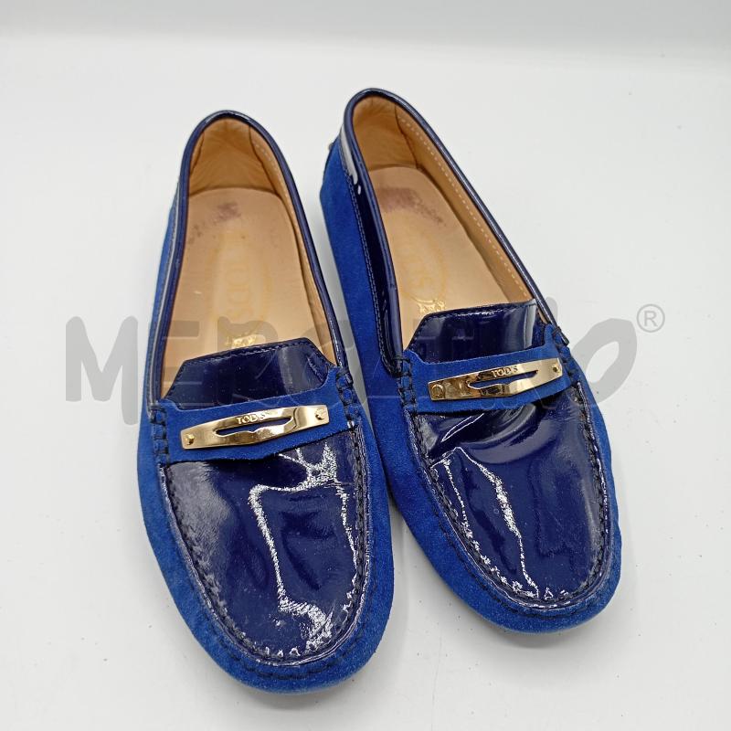 MOCASSINI DONNA TOD'S BLU SCAMOSCIATO E LUCIDA | Mercatino dell'Usato Burolo 1