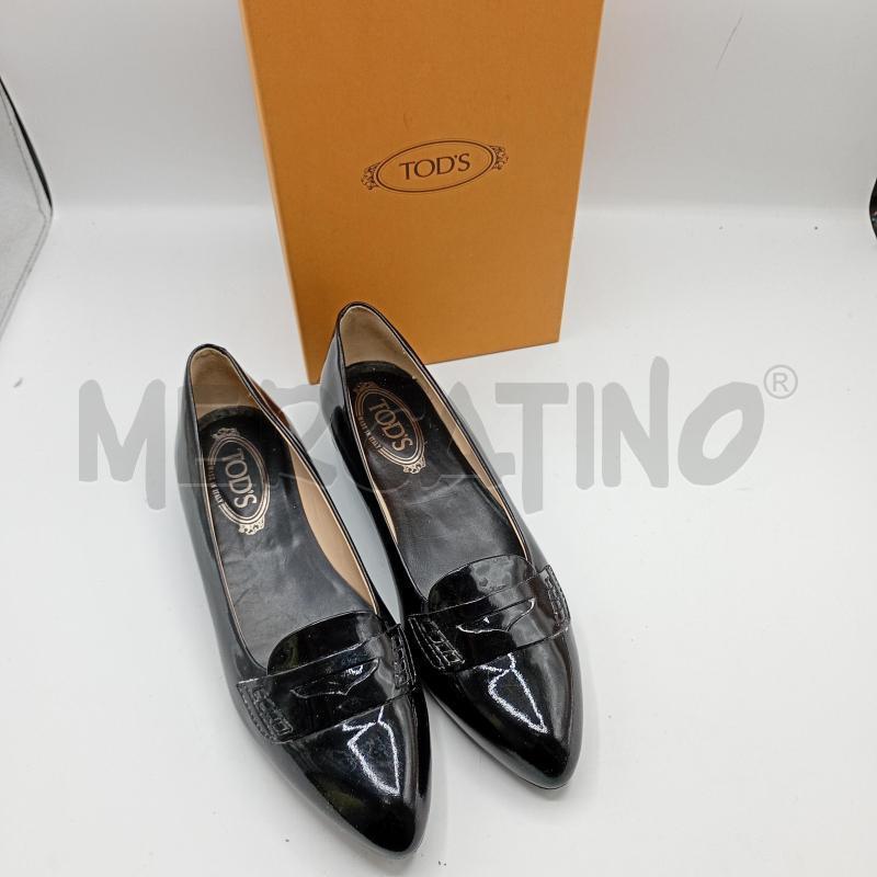 MOCASSINI DONNA TOD'S NERO LUCIDO+SCATOLA | Mercatino dell'Usato Burolo 1