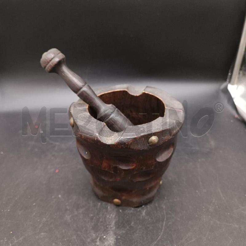 MORTAIO  LEGNO + PESTELLO | Mercatino dell'Usato Burolo 1