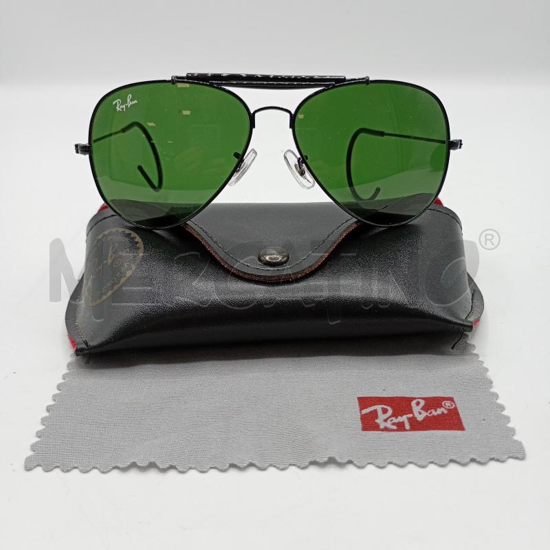 OCCHIALI RAYBAN NERO LENTE VERDE RB3030 6315 | Mercatino dell'Usato Burolo 1
