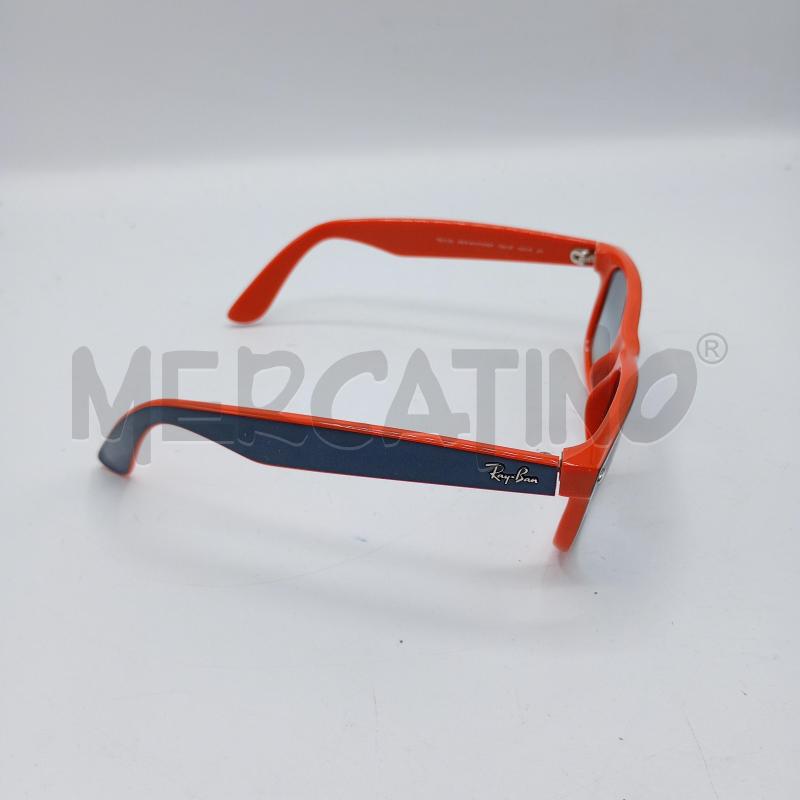 OCCHIALI UOMO RAYBA 2132 NEW WAYFARER ARANCIONE BLU + CUSTODIA  | Mercatino dell'Usato Burolo 2