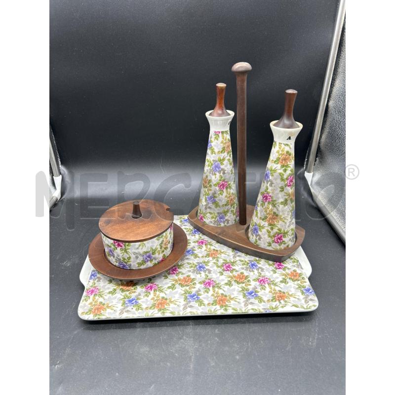 OLIO ACETO + FORMAGG + VASSOIO CERAMICA LEGNO | Mercatino dell'Usato Burolo 1
