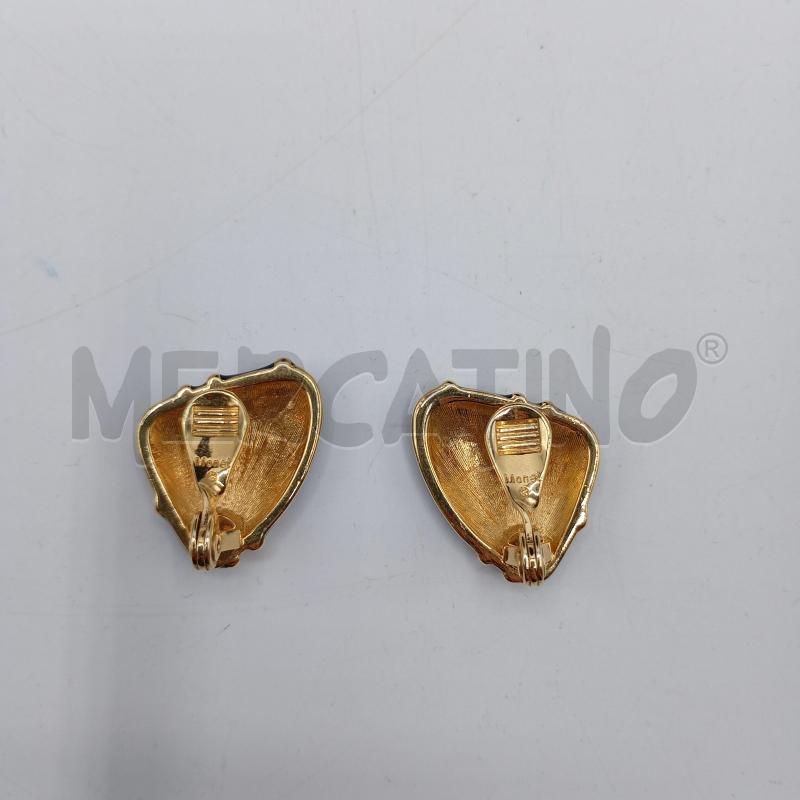 ORECCHINI CLIP DORATO BLU CUORE | Mercatino dell'Usato Burolo 2