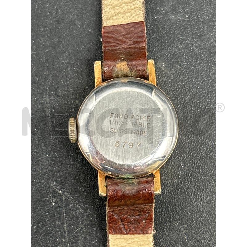 OROLOGIO CARICA MANUALE ROUNDEX CINTURINO MARRONE | Mercatino dell'Usato Burolo 3