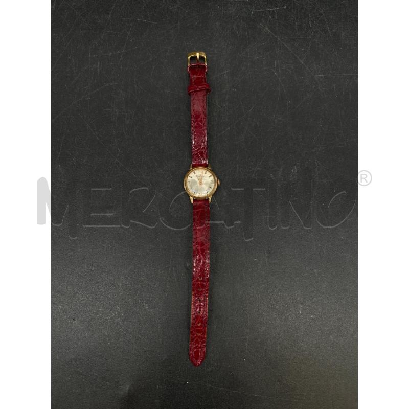 OROLOGIO CARICA MANUALE VINTAN CINTURINO ROSSO | Mercatino dell'Usato Burolo 1
