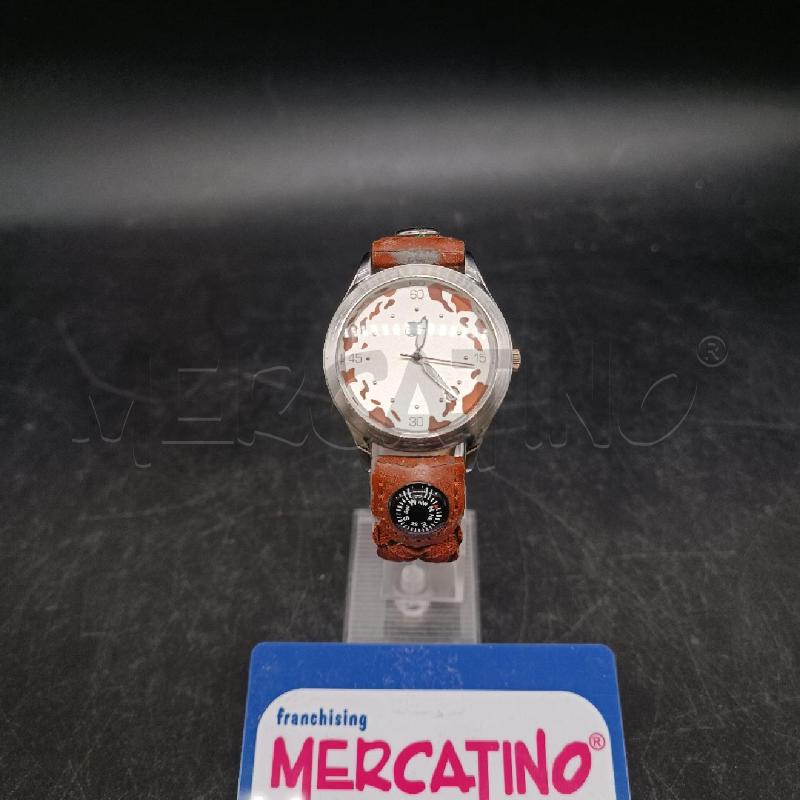 OROLOGIO CON BUSSOLA CINTURINO MARRONE | Mercatino dell'Usato Burolo 1