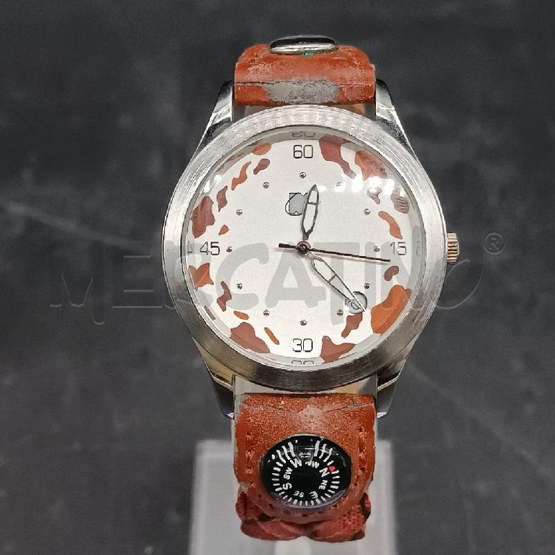OROLOGIO CON BUSSOLA CINTURINO MARRONE | Mercatino dell'Usato Burolo 2